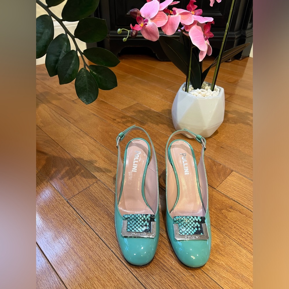 Pollini block heel shoes.